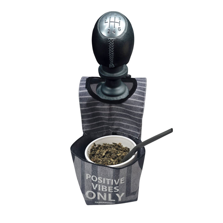 BOLSITA DE AUTO PORTA MATE - POSSITIVE VIBES